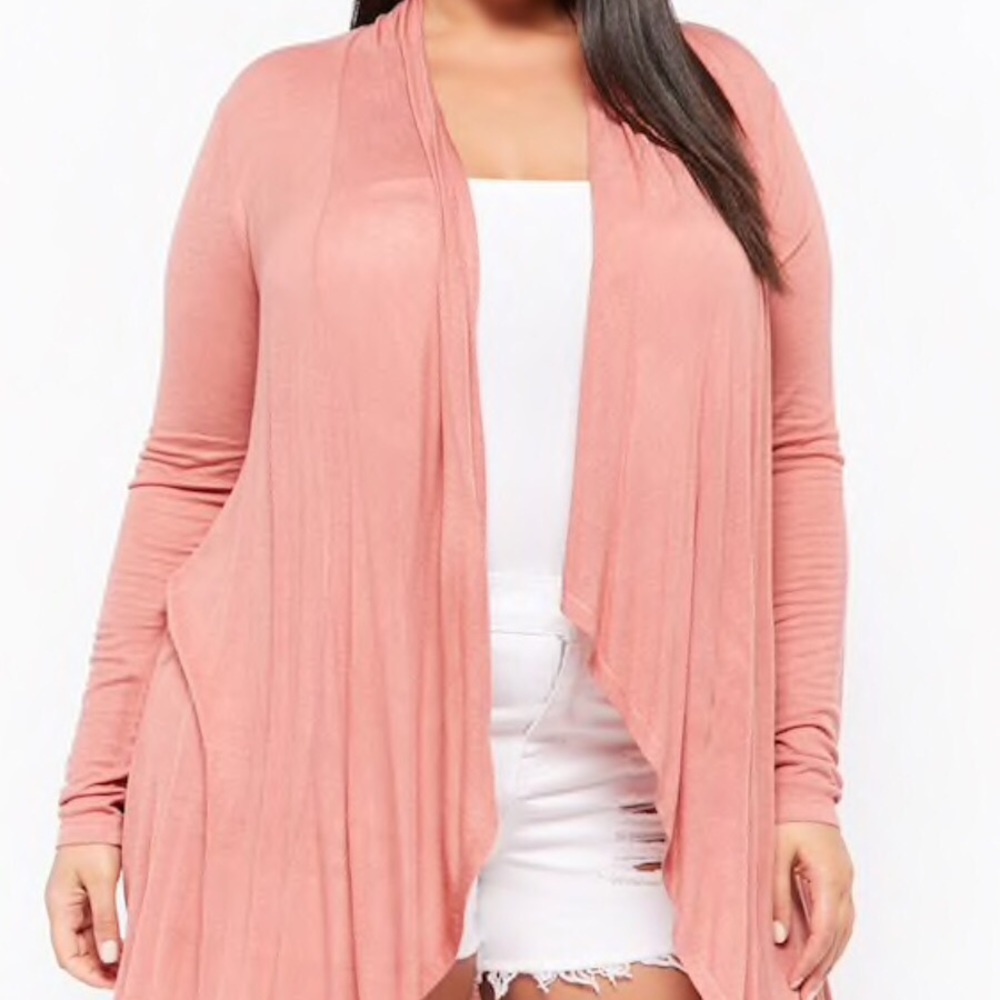 Plus size Pink cardigan